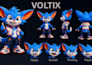 do 3d cute, chibi cartoon character design for 3d animation, mascot, rigging